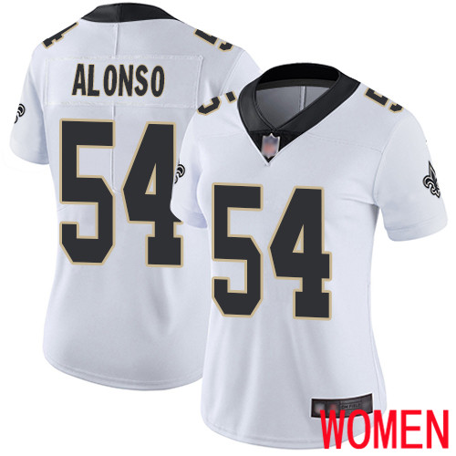 New Orleans Saints Limited White Women Kiko Alonso Road Jersey NFL Football #54 Vapor Untouchable Jersey